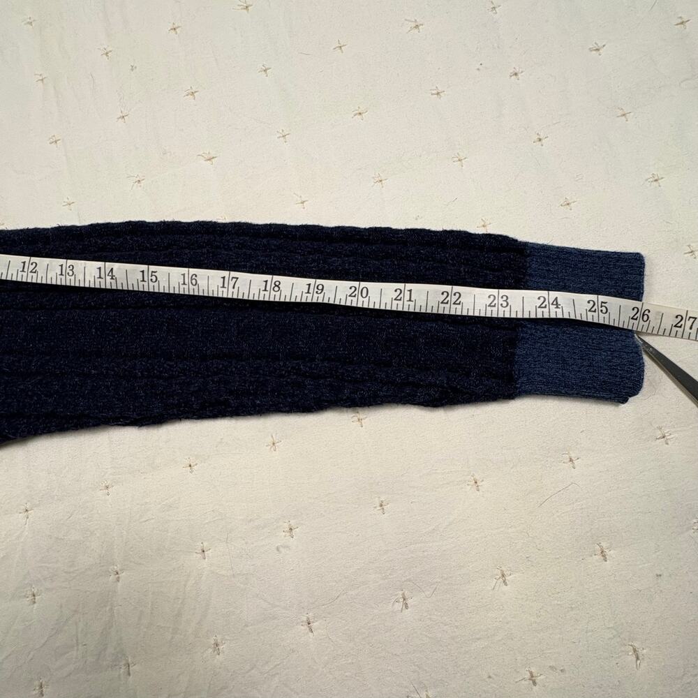 Lucky Brand True Indigo Cable Knit Sweater Men's L Blue Casual Preppy - Picture 9 of 9